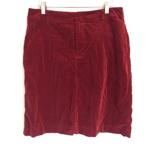 Eddie Bauer cotton velvet mini skirt